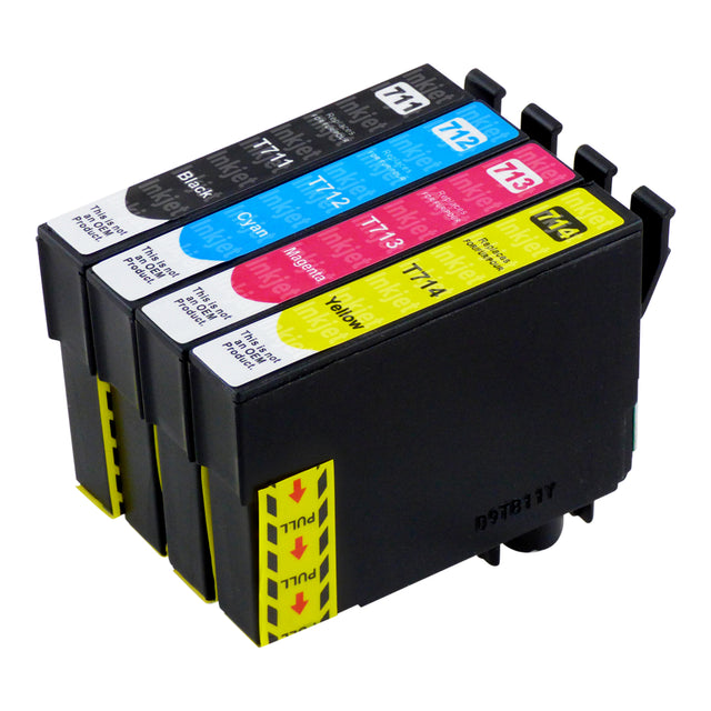 Huismerk Epson T0715 Inktcartridge Multipack (1 zwart + 3 kleuren)