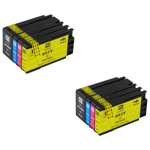 Huismerk HP 953XL Inktcartridge Multipack (2 zwart + 6 kleuren)