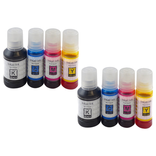 Huismerk Epson Ecotank Inkt Fles (2 zwart + 6 kleuren)
