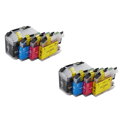 Huismerk Brother LC129XL Inktcartridge Multipack (2 zwart + 6 kleuren)