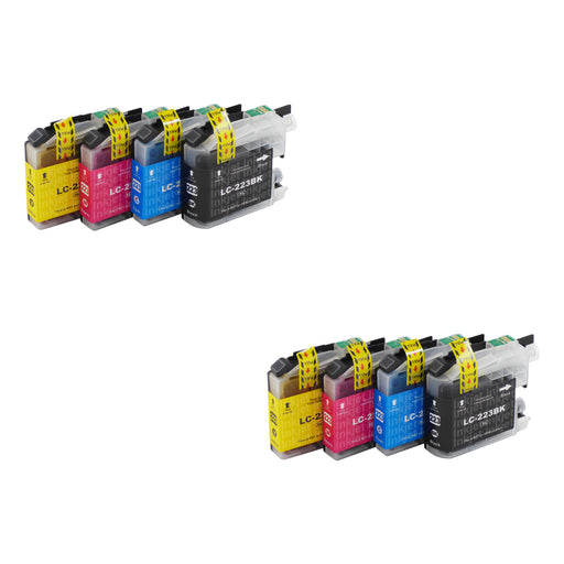 Huismerk Brother LC223XL Inktcartridge Multipack (2 zwart + 6 kleuren)