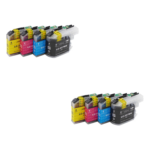 Huismerk Brother LC227XL Inktcartridge Multipack (2 zwart + 6 kleuren)