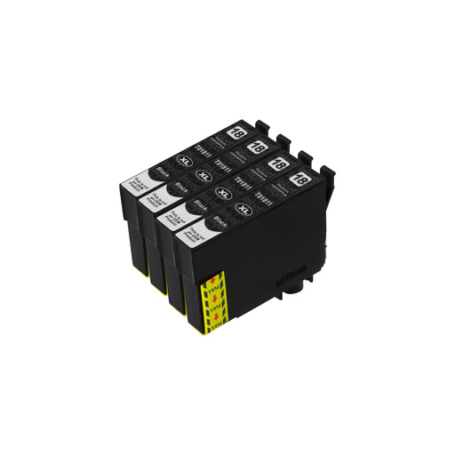 Huismerk Epson T18XL Inktcartridge Zwart (4 zwart)