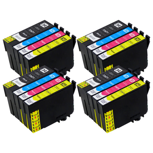 Huismerk Epson T34XL Inktcartridge Multipack (4 zwart + 12 kleuren)