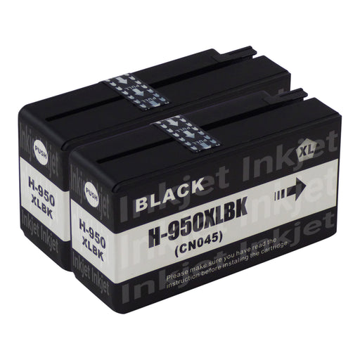 Huismerk HP 950XL Inktcartridge Zwart (2 zwart)