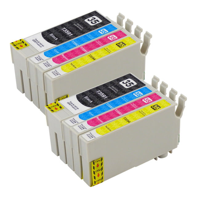 Huismerk Epson T35XL Inktcartridge Multipack (2 zwart + 6 kleuren)