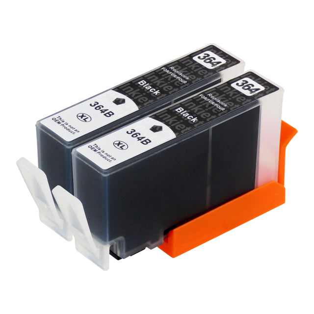 Huismerk HP 364XL Inktcartridge Zwart (2 zwarte)