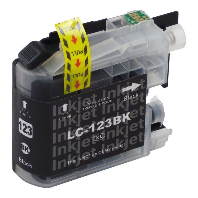 Huismerk Brother LC123XL Inktcartridge Zwart (1 zwart)