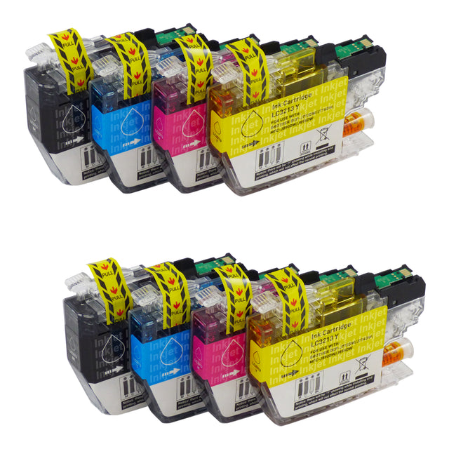 Huismerk Brother LC3213XL Inktcartridge Multipack (2 zwart + 6 kleuren)