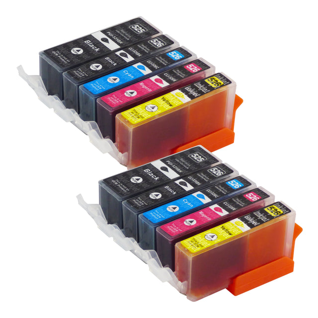 Huismerk Canon PGI-525/CLI-526XL Inktcartridge Multipack (4 zwart + 6 kleuren)