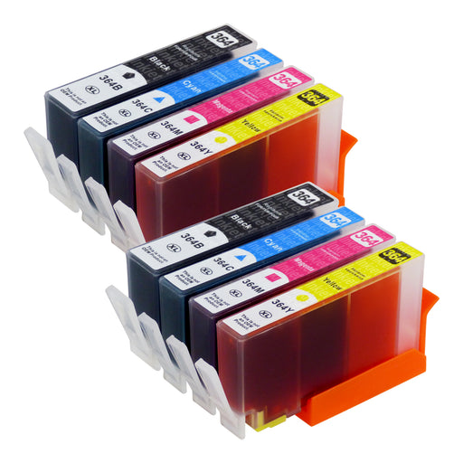 Huismerk HP 364XL Inktcartridge Multipack (2 zwart + 6 kleuren)