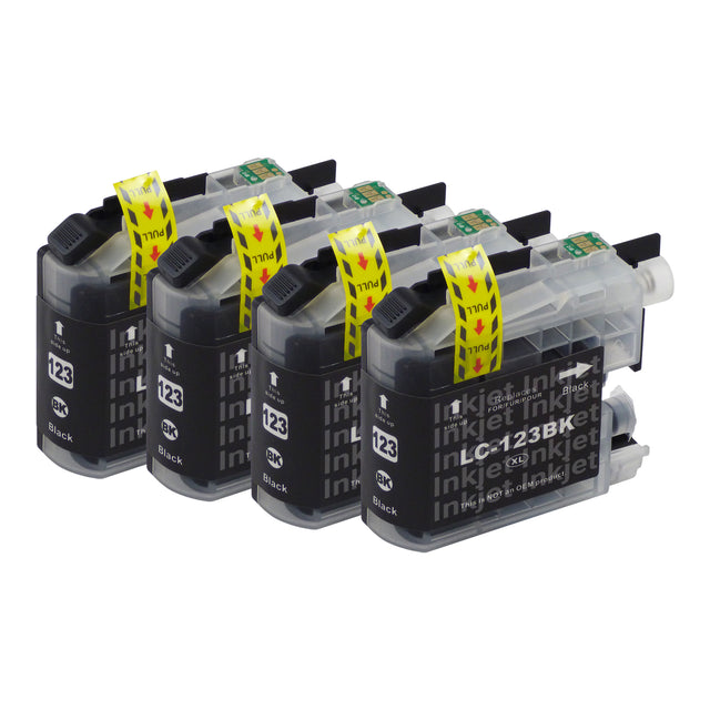 Huismerk Brother LC123XL Inktcartridge Zwart (4 zwart)