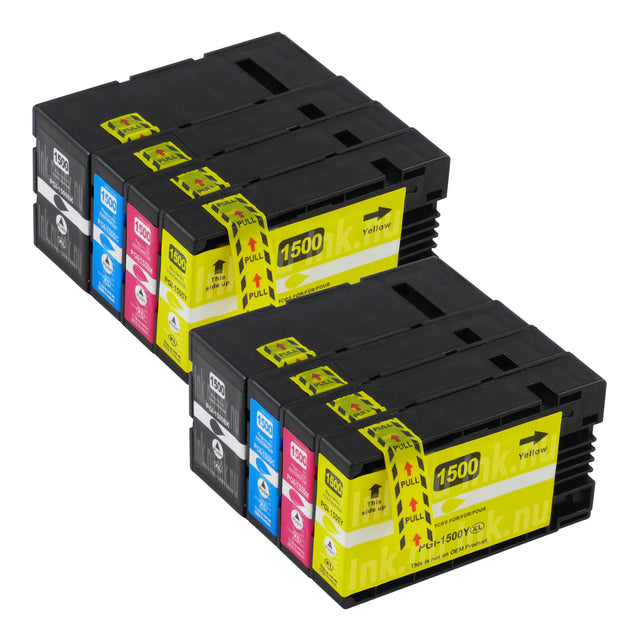 Huismerk Canon PGI-1500XL Inktcartridge Multipack (2 zwart + 6 kleuren)