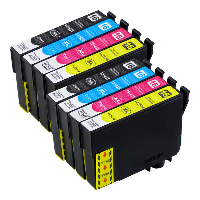 Huismerk Epson T16XL Inktcartridge Multipack (2 zwart + 6 kleuren)