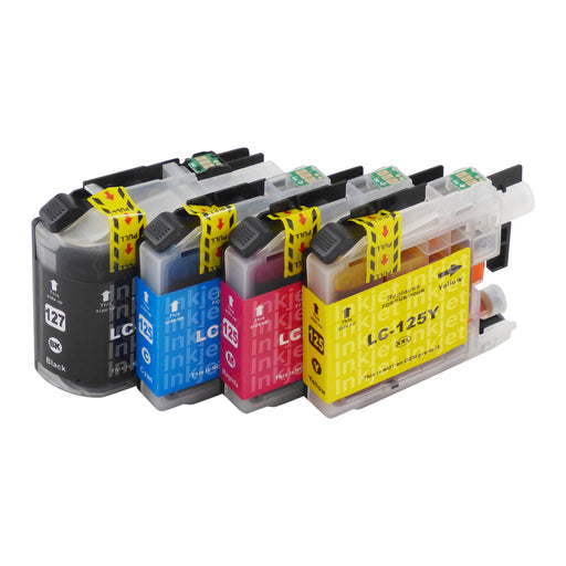 Huismerk Brother LC127XL/LC125XL Inktcartridge Multipack (1 zwart + 3 kleuren)