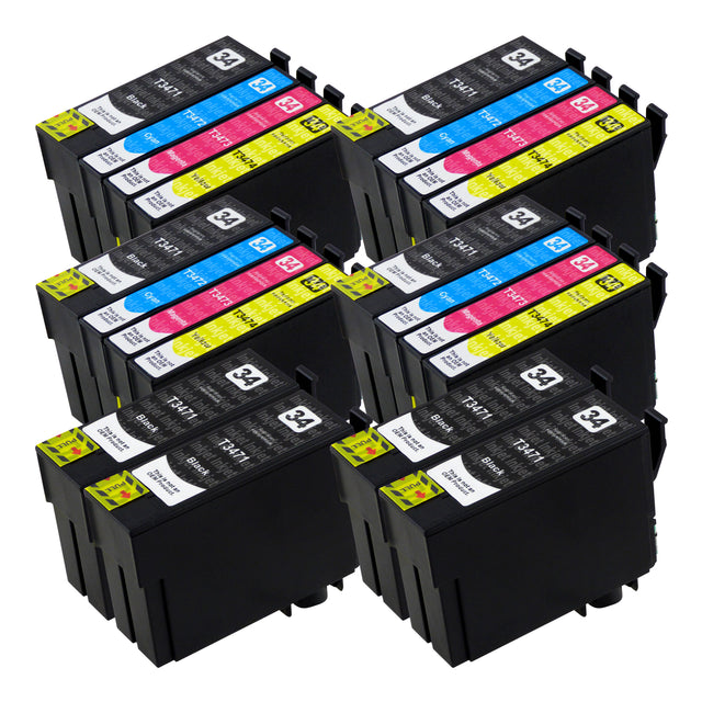 Huismerk Epson T34XL Inktcartridge Multipack (8 zwart + 12 kleuren)