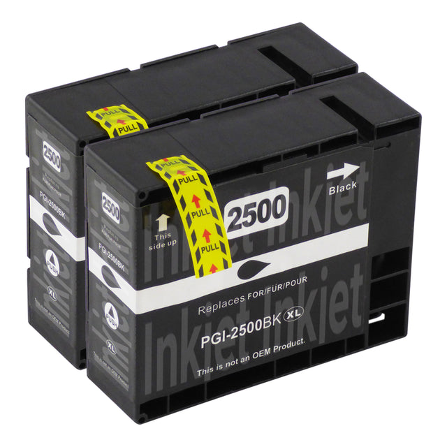 Huismerk Canon PGI-2500XL Inktcartridge Zwart (2 zwart)