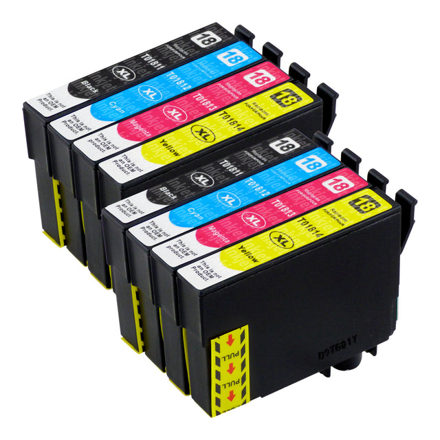 Huismerk Epson T18XL Inktcartridge Multipack (2 zwart + 6 kleuren)