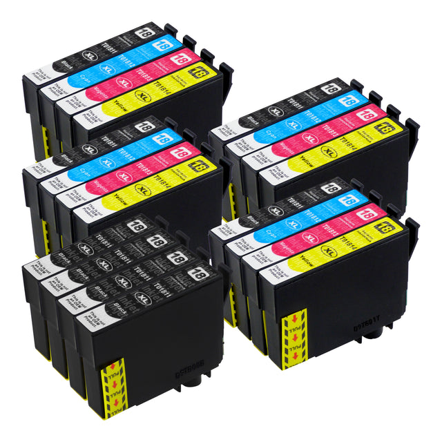 Huismerk Epson T18XL Inktcartridge Multipack (8 zwart + 12 kleuren)