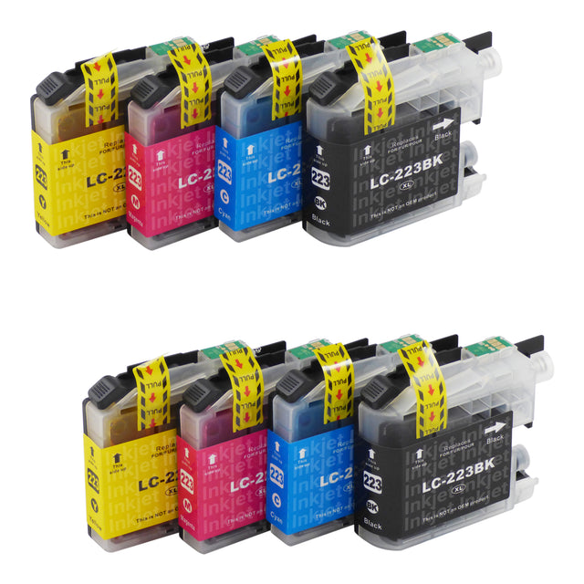 Huismerk Brother LC223XL Inktcartridge Multipack (2 zwart + 6 kleuren)