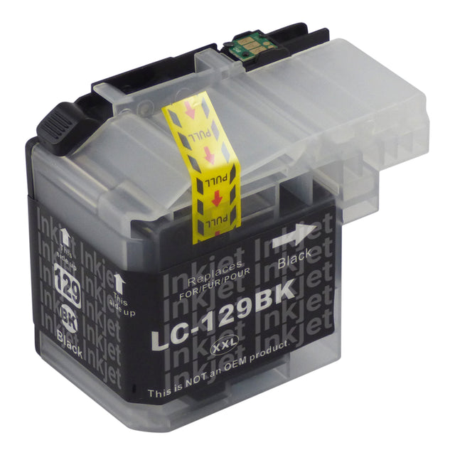 Huismerk Brother LC129XL Inktcartridge Zwart (1 zwart)