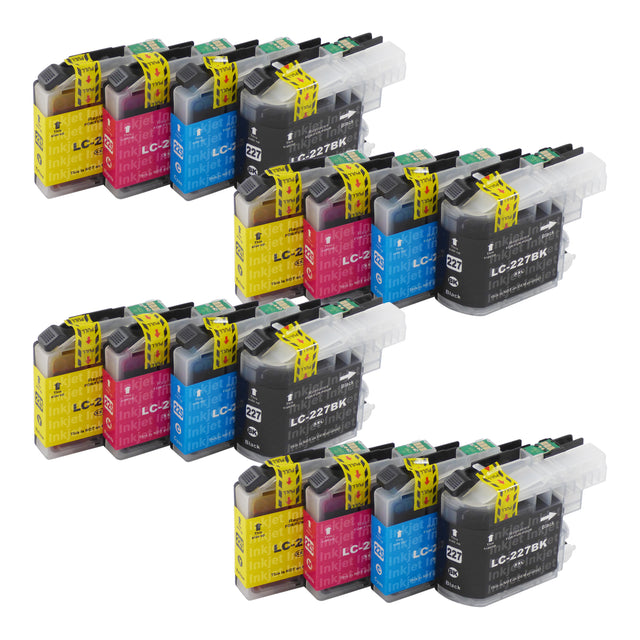 Huismerk Brother LC227XL Inktcartridge Multipack (4 zwart + 12 kleuren)